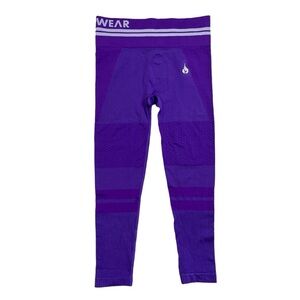 Ryderwear Freestyle Cropped High Rise Leggings in Purple and White Size Small
